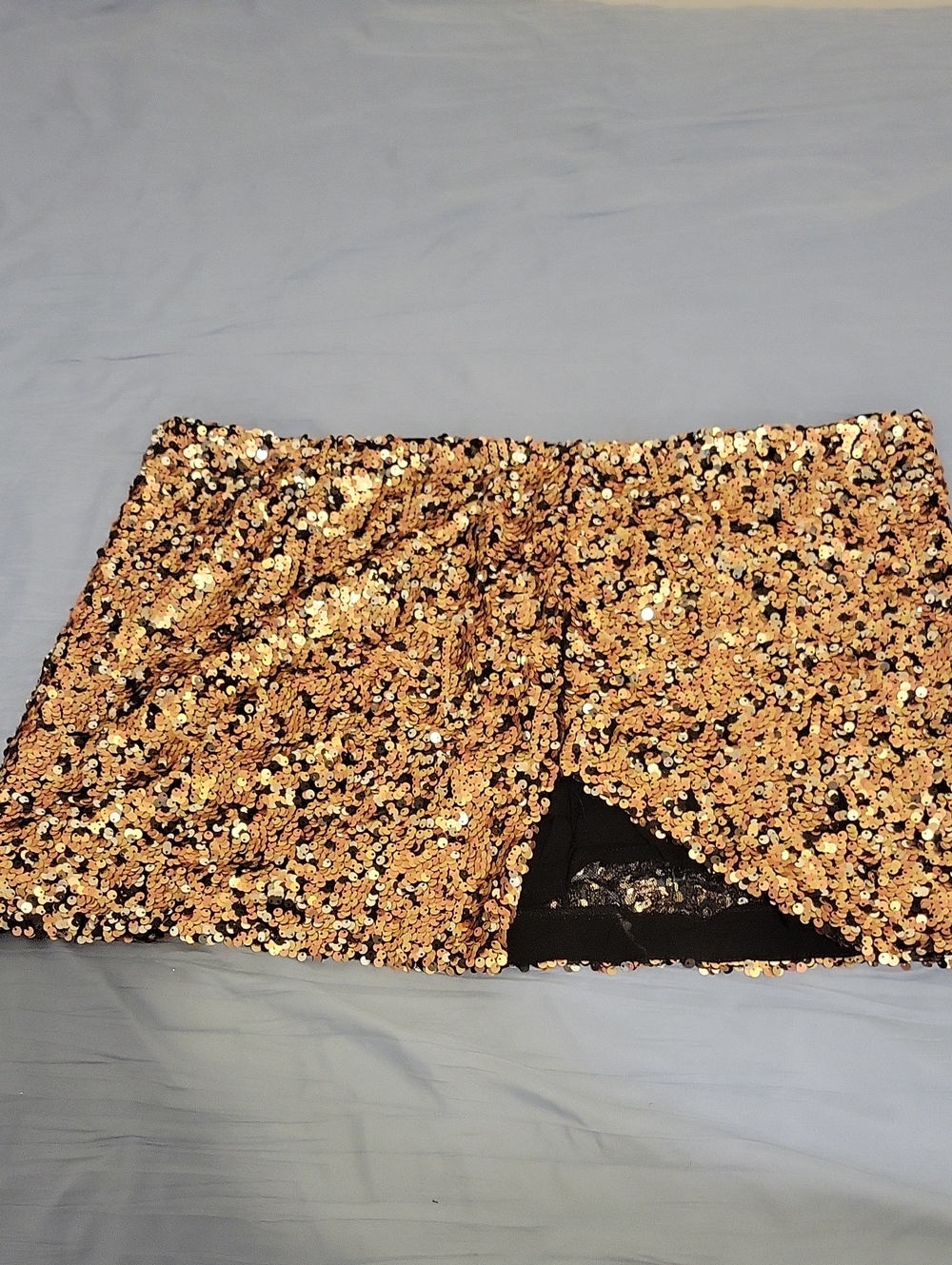 Free People Gold And Pink Sequin Skirt